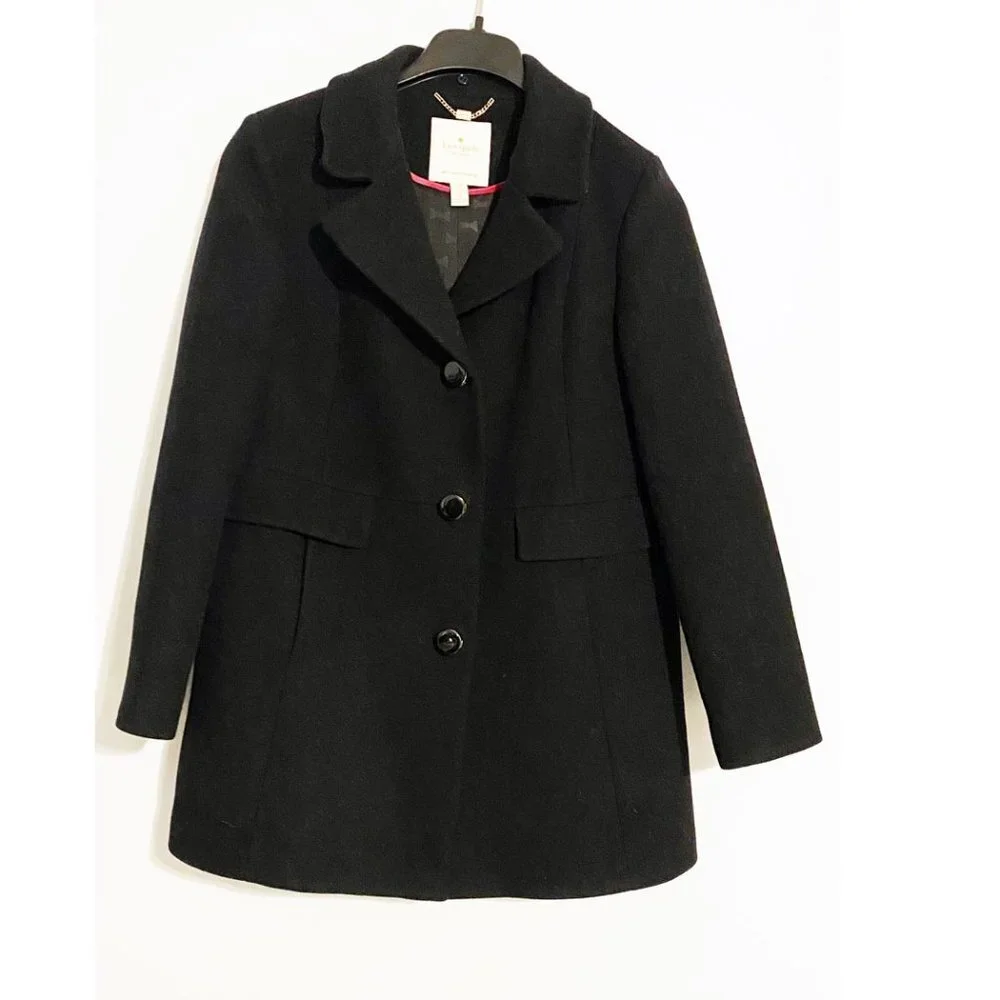 kate spade new york wool detachable faux fur Coat